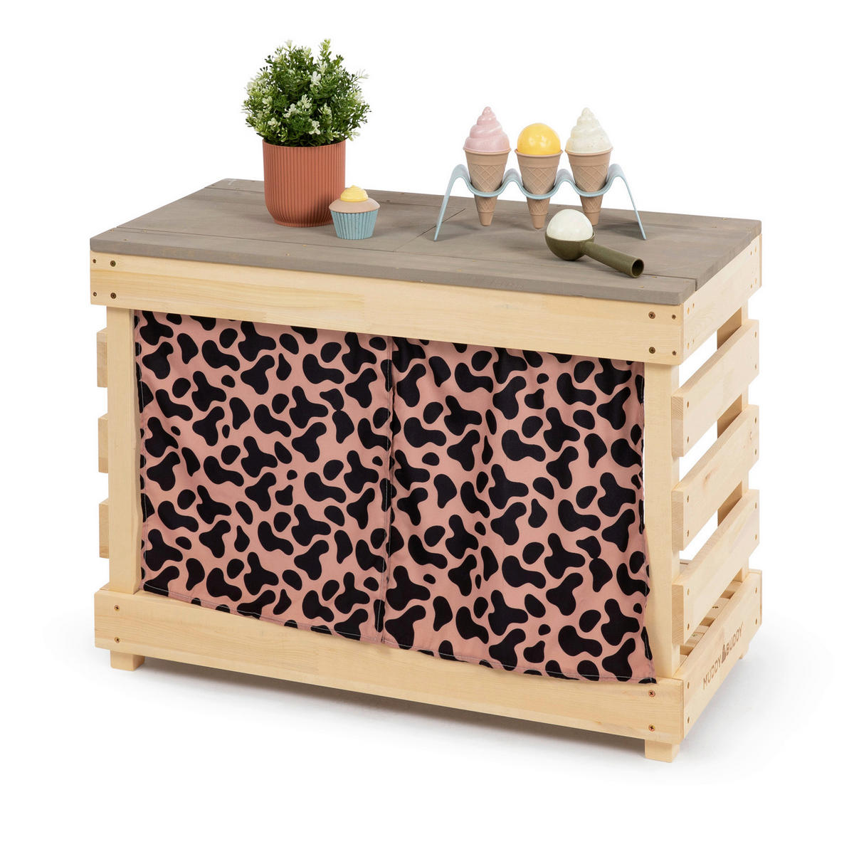 SAND- UND WASSERTISCH Holz Birkefarben, Rosa  - Birkefarben/Rosa, Basics, Holz (80/40/55cm) - MUDDY BUDDY
