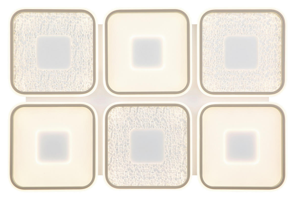 LED-DECKENLEUCHTE 100,1/67/7,8 cm   - Sandfarben/Klar, Design, Kunststoff/Metall (100,1/67/7,8cm) - Globo