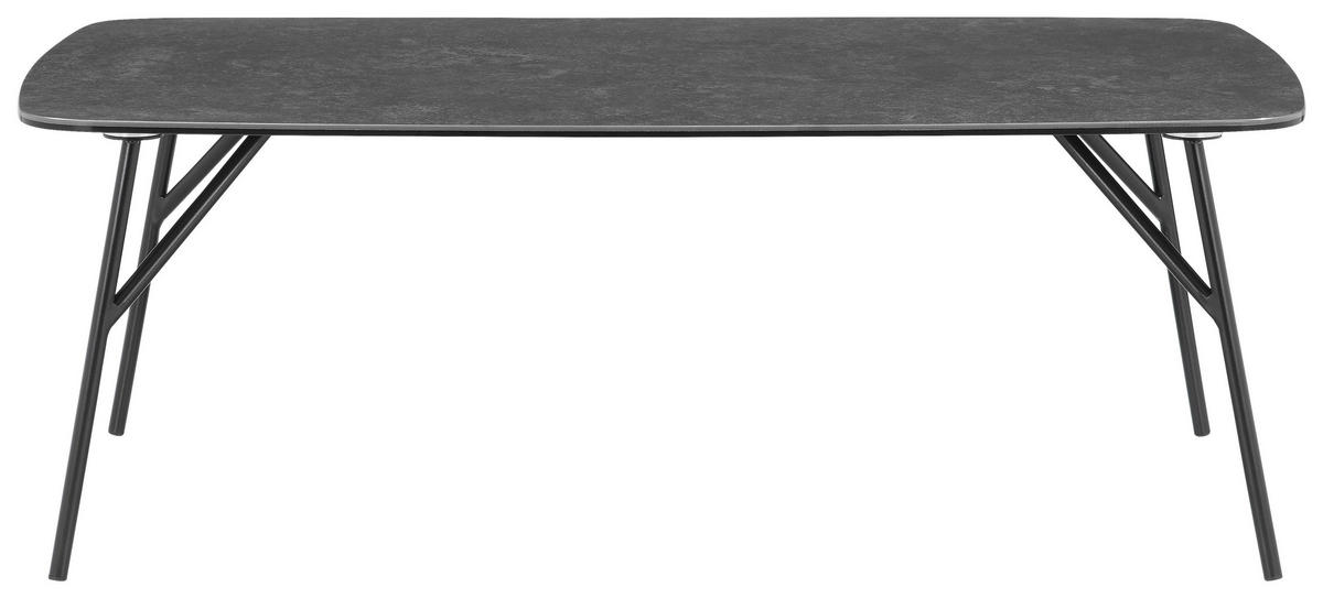 COUCHTISCH Klarglas 110/60/40 cm rechteckig Grau, Schwarz  - Schwarz/Grau, Basics, Glas/Keramik (110/60/40cm) - Xora