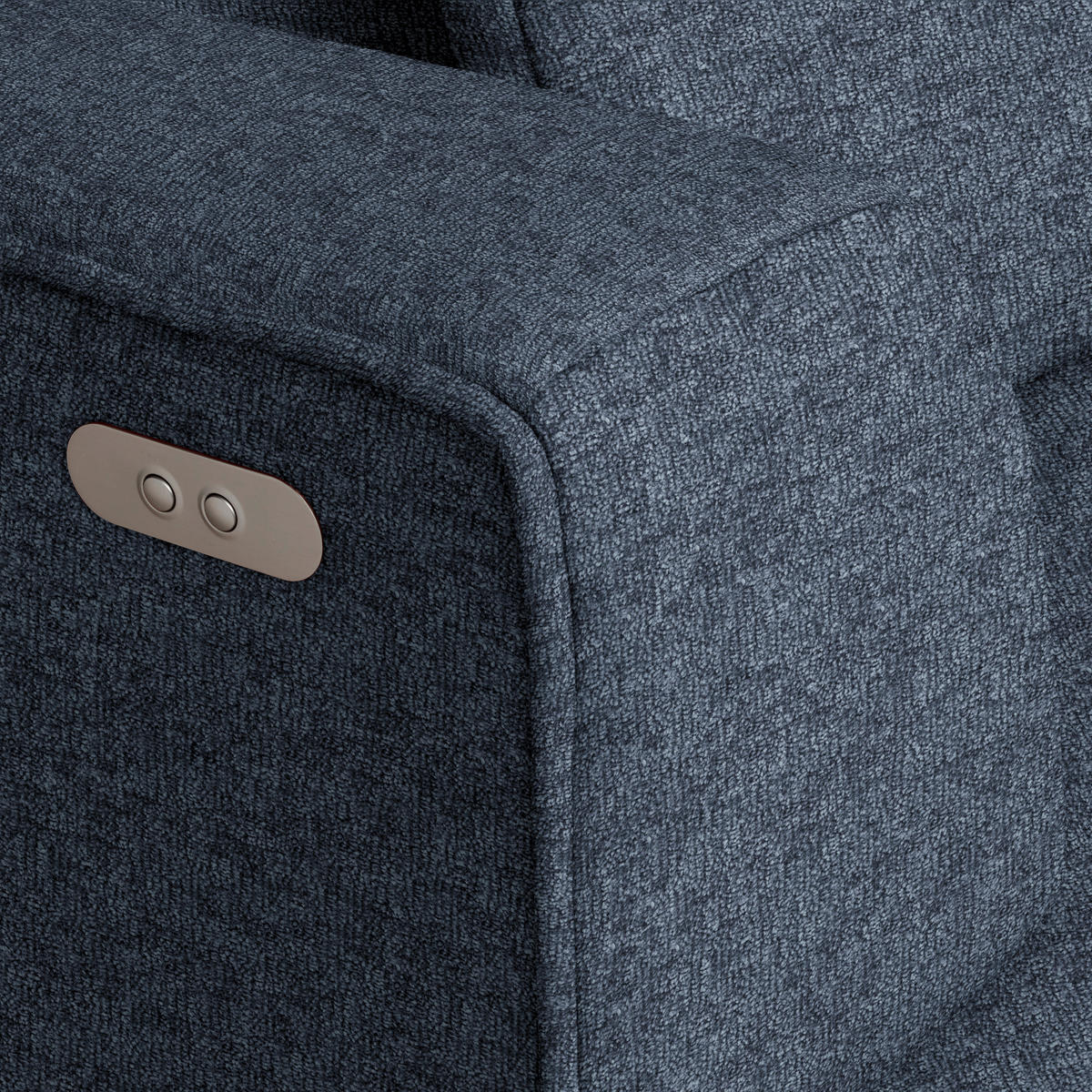 ECKSOFA  in Webstoff Dunkelblau  188/288 cm  - Schwarz/Dunkelblau, Design, Kunststoff/Textil (188/288cm) - Welnova
