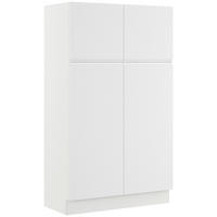 WÄSCHESCHRANK 120/206,2/58 cm Weiss  - Weiss, Basics, Holzwerkstoff (120/206,2/58cm) - Impuls