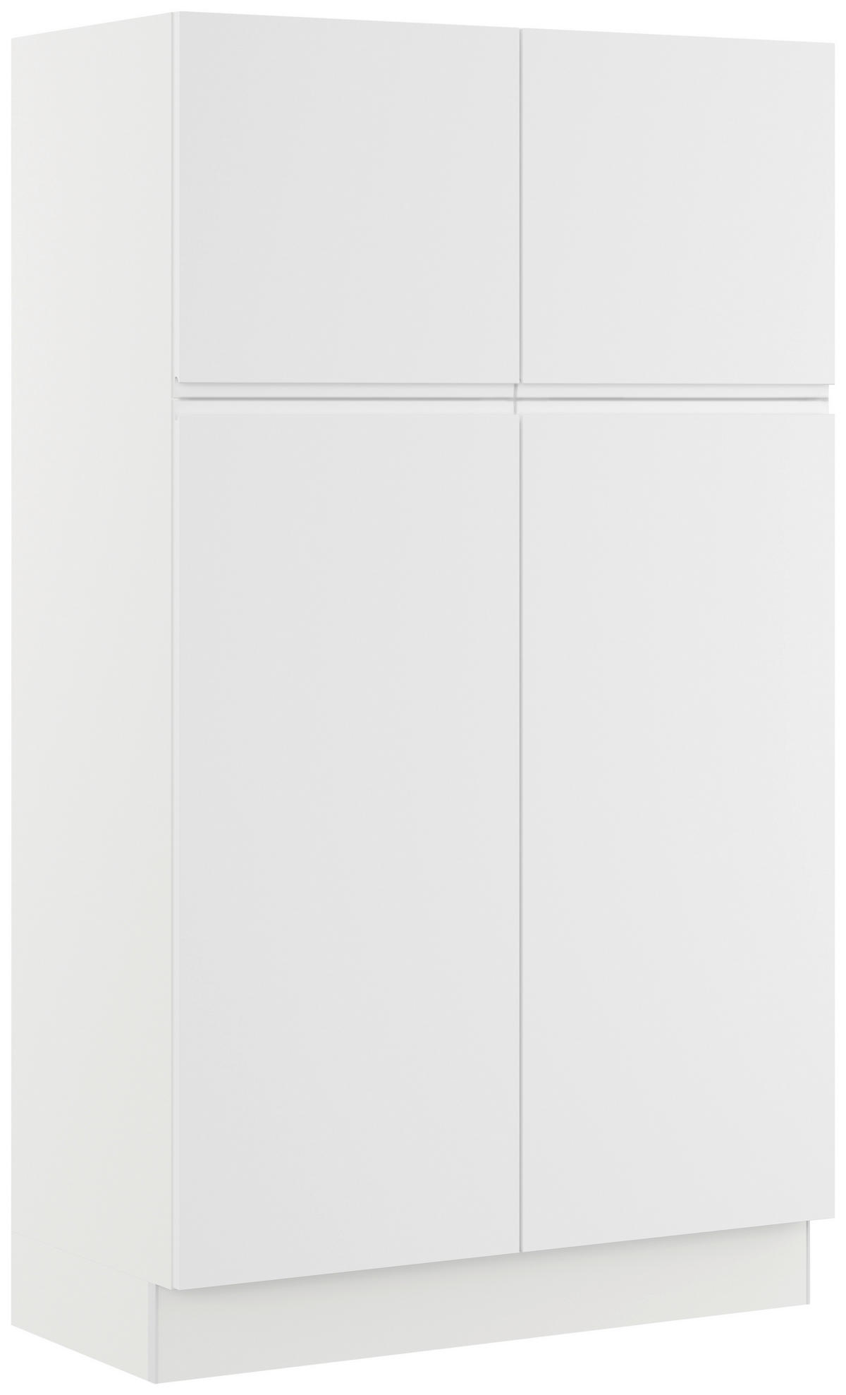WÄSCHESCHRANK 120/206,2/58 cm Weiss  - Weiss, Basics, Holzwerkstoff (120/206,2/58cm) - Impuls