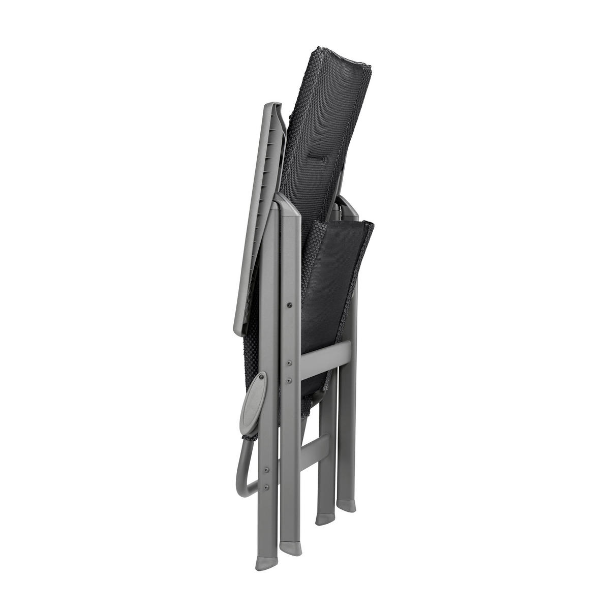 KLAPPSESSEL Batyline® Dunkelgrau  - Dunkelgrau/Anthrazit, Basics, Kunststoff/Textil (62/117/64cm) - Lafuma Mobilier