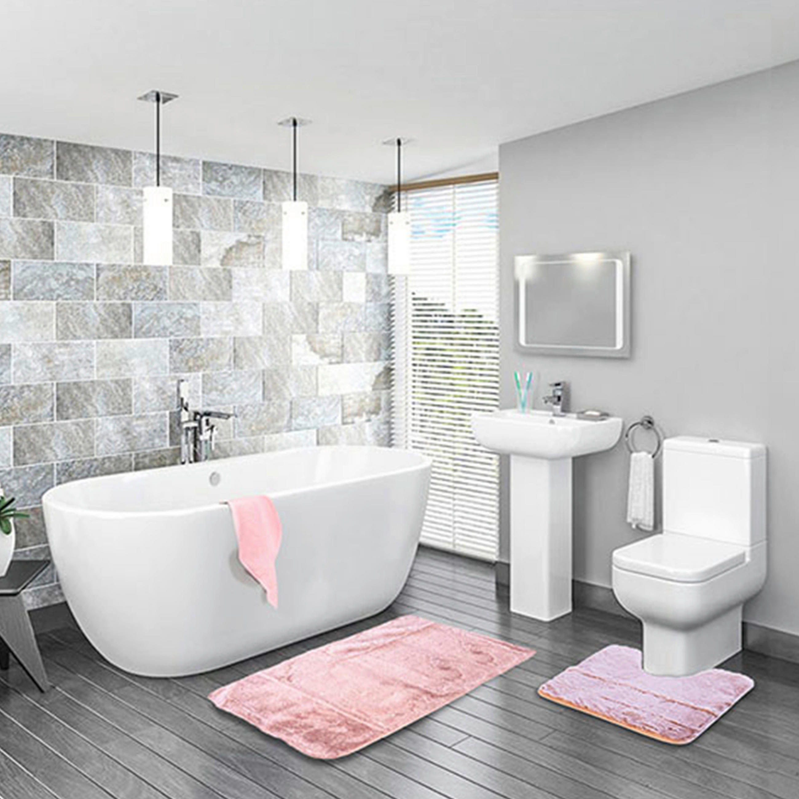 FÜRDŐSZOBASZŐNYEG   világos rózsaszín   - világos rózsaszín, Basics, textil (50/2/60cm)