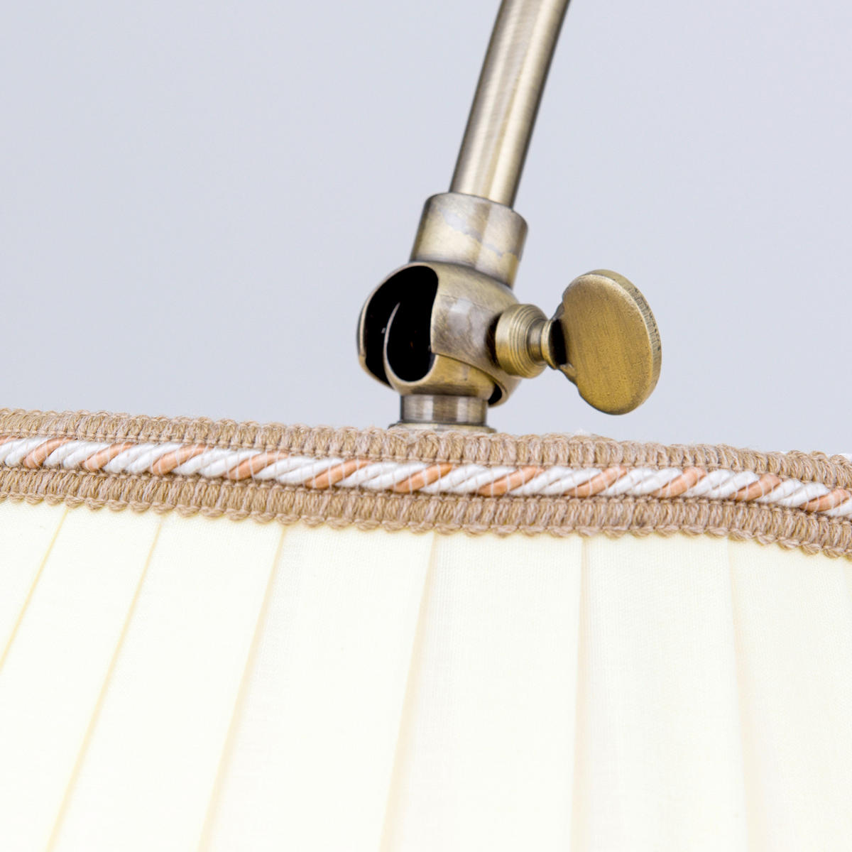 STEHLEUCHTE Tonia 35/183 cm   - Beige/Bronzefarben, LIFESTYLE, Textil/Metall (35/183cm)