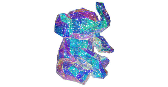 TISCHLEUCHTE - Transparent/Perlmutt, Trend, Kunststoff (33/31/40cm) - Novel