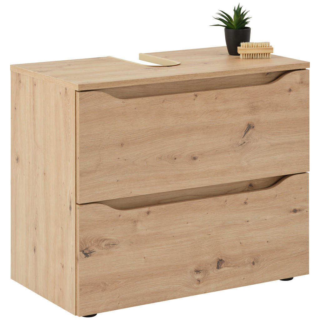 Waschbeckenunterschrank Giga B: 70 cm Eichefarben