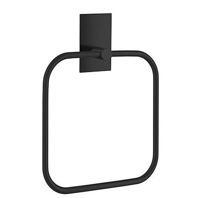 Smedbo Handtuchhalter Beslagsboden Eckig Schwarz 16.8x21.5x2.5 cm
