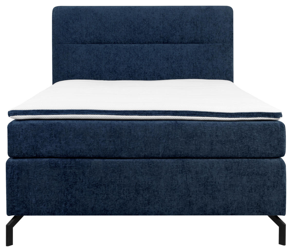 BOXSPRINGBETT 140/200 cm  in Dunkelblau  - Schwarz/Dunkelblau, Design, Textil/Metall (140/200cm) - Esposa