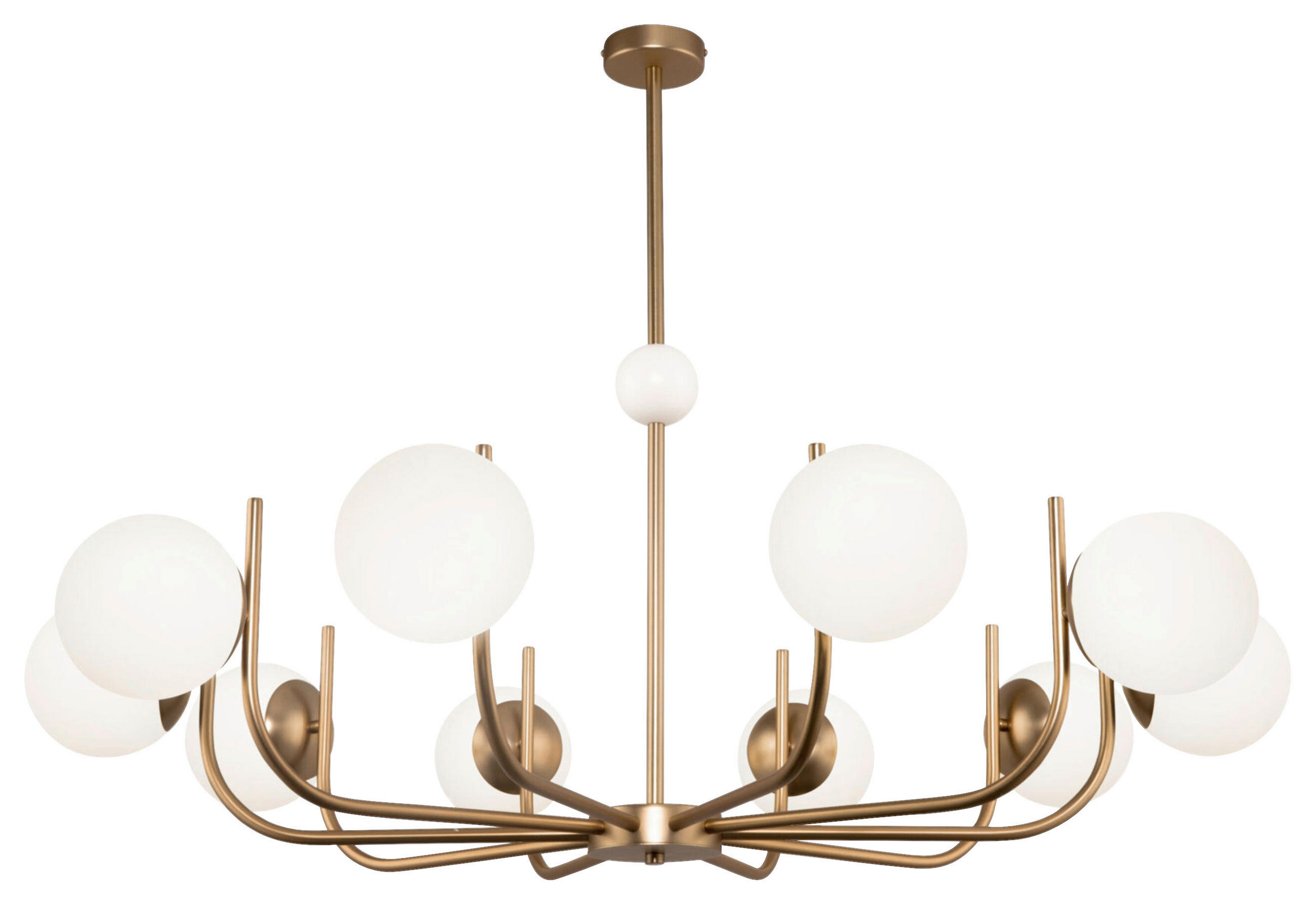 KRONLEUCHTER 116/27,6/116 cm   - Messingfarben, Basics, Glas/Metall (116/27,6/116cm) - MAYTONI