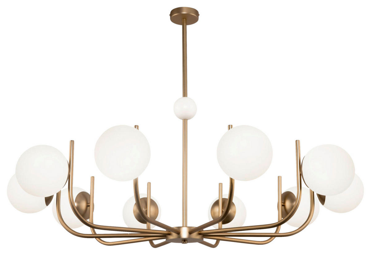 KRONLEUCHTER 116/27,6/116 cm   - Messingfarben, Basics, Glas/Metall (116/27,6/116cm) - MAYTONI