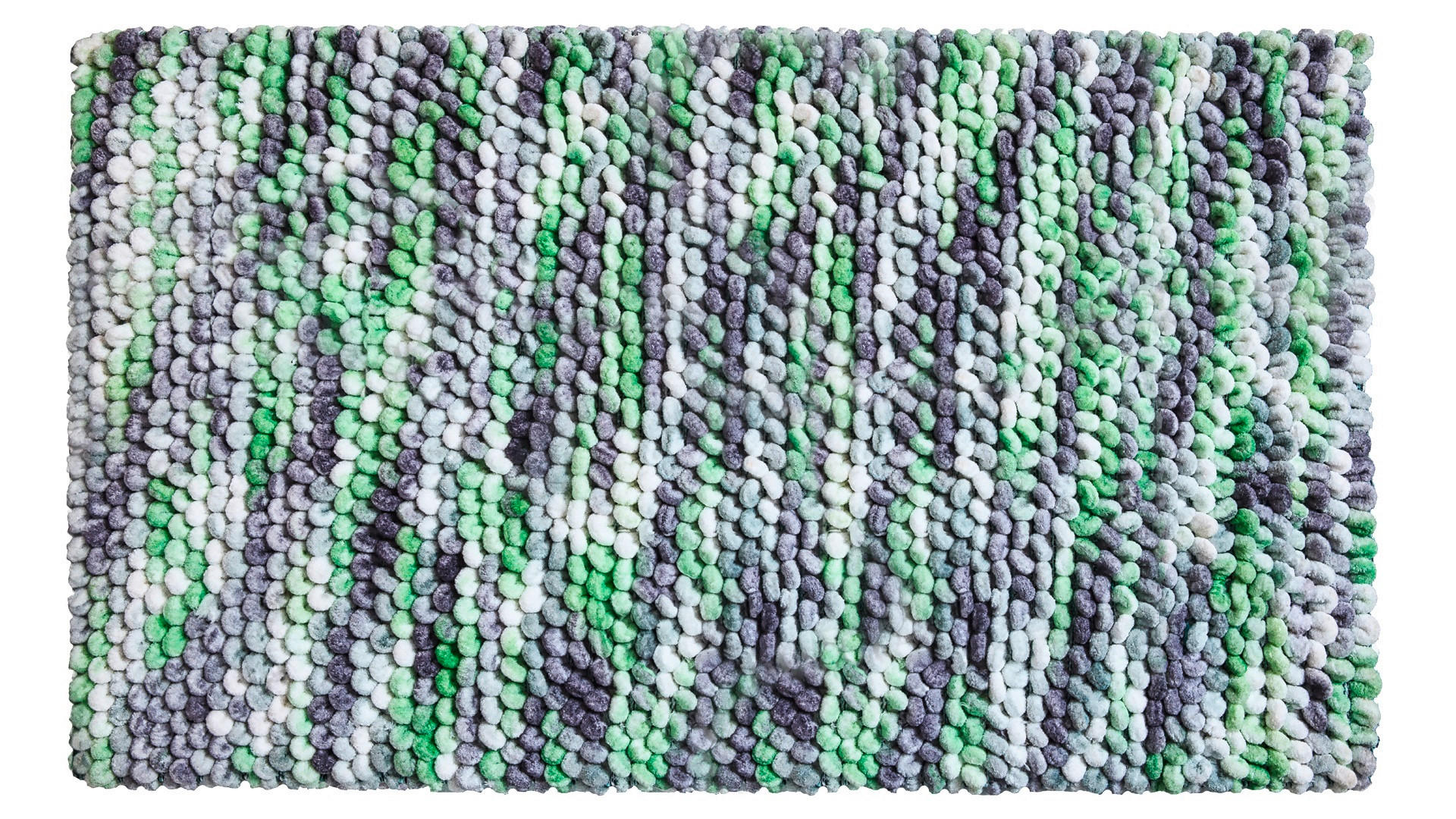 BADEMATTE Grau, Grün 70/120 cm - Grau/Grün, KONVENTIONELL, Kunststoff/Textil (70/120cm) - Grund