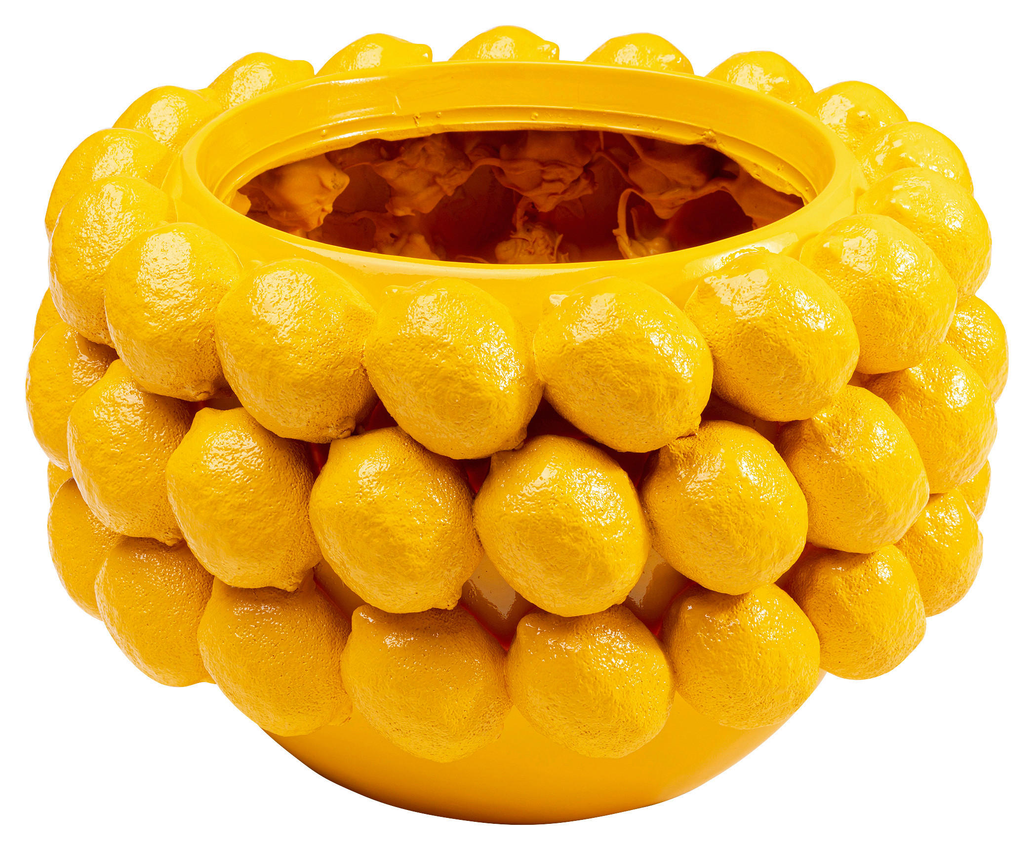 BLUMENTOPF   - Gelb, Design, Stein (34/21/34cm) - Kare-Design