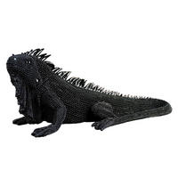 SZOBOR - fekete/magasfényű fekete, Basics, műanyag (31/15/12cm)