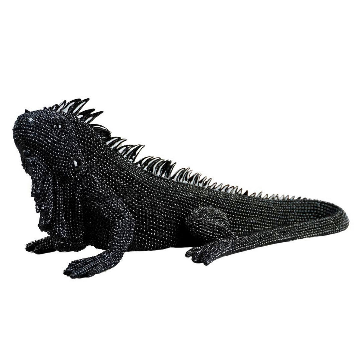 SZOBOR - fekete/magasfényű fekete, Basics, műanyag (31/15/12cm)