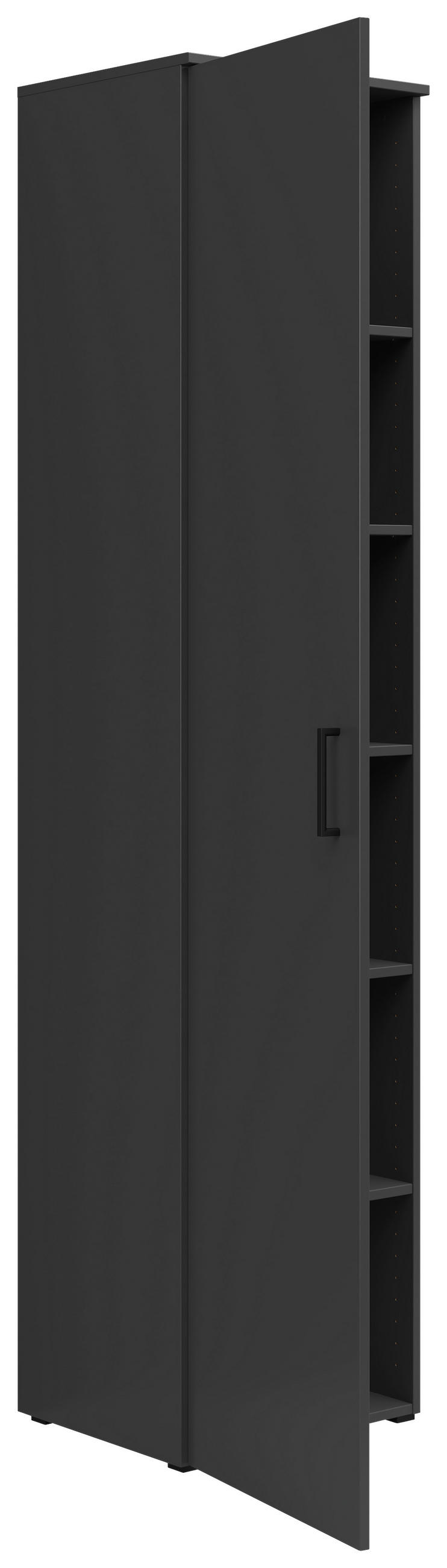 DULAP MULTIFUNCȚIONAL in grafit  - grafit/antracit, Modern, plastic/material pe bază de lemn (45/195/40cm) - Carryhome