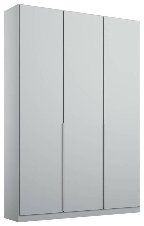 DREHTÜRENSCHRANK 136/229/54 cm 3-türig Hellgrau  - Hellgrau/Alufarben, MODERN, Holzwerkstoff (136/229/54cm) - Rauch Möbel