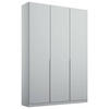 DREHTÜRENSCHRANK in Hellgrau  - Hellgrau/Alufarben, Modern, Holzwerkstoff (136/229/54cm) - Rauch Möbel