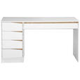 SCHREIBTISCH 140/60/76 cm  in Weiß, Eichefarben  - Eichefarben/Weiß, MODERN, Holzwerkstoff (140/60/76cm) - Venda