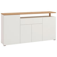 SIDEBOARD  in 179,5/94/40 cm  - Weiß/Eiche Artisan, Basics, Holzwerkstoff (179,5/94/40cm) - Carryhome