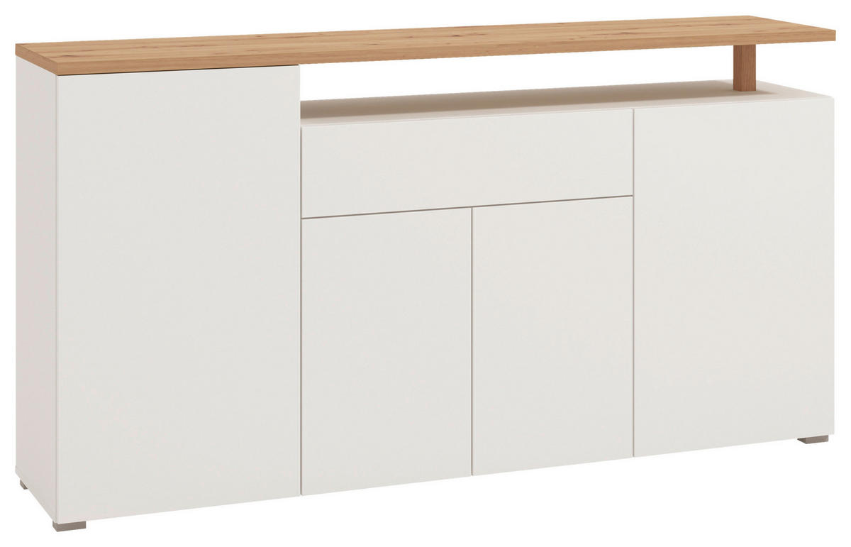 SIDEBOARD  in 179,5/94/40 cm  - Weiß/Eiche Artisan, Basics, Holzwerkstoff (179,5/94/40cm) - Carryhome