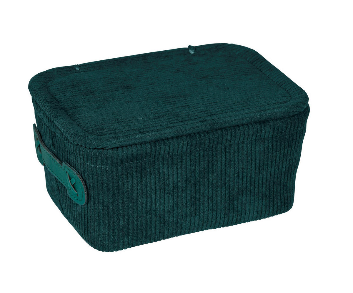 AUFBEWAHRUNGSKÖRBCHEN  - Dunkelgrün, Basics, Textil (19/10/14cm) - Wenko