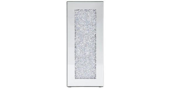 DEKOSÄULE Kunststoff, Glas, Holzwerkstoff  - Silberfarben, Trend, Glas/Holzwerkstoff (30/70/30cm) - Xora