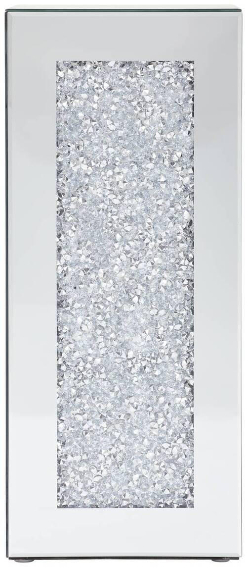 DEKOSÄULE Kunststoff, Glas, Holzwerkstoff  - Silberfarben, Trend, Glas/Holzwerkstoff (30/70/30cm) - Xora