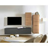 WOHNWAND 3-teilig  in Anthrazit, Eichefarben, Schieferfarben, Hellbraun  234/174/37 cm  - Hellbraun/Schieferfarben, Design, Holzwerkstoff (234/174/37cm) - Celina Home