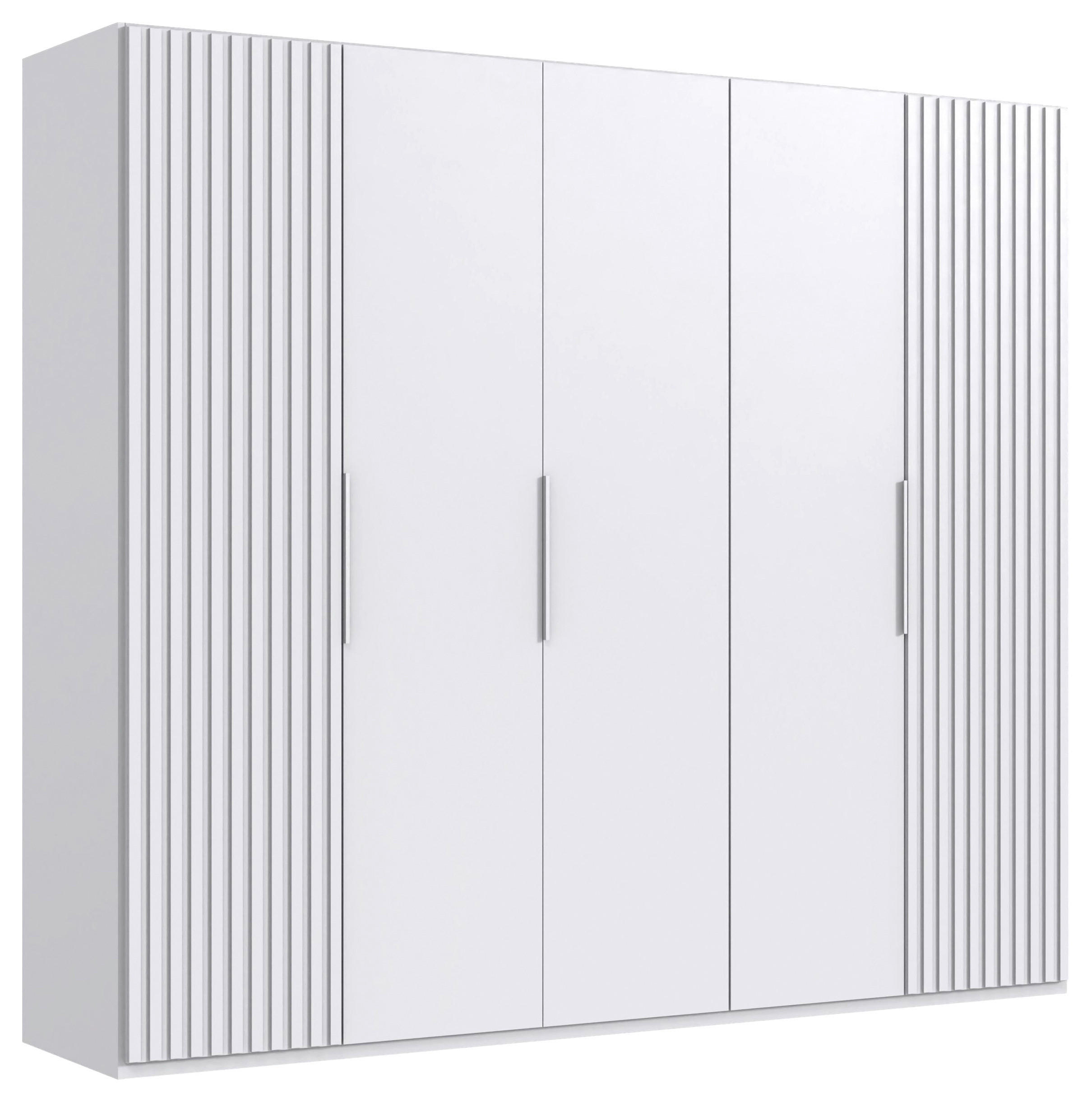 DREHTÜRENSCHRANK Weiss  - Weiss, Modern, Holzwerkstoff/Metall (250/216/58cm) - MID.YOU