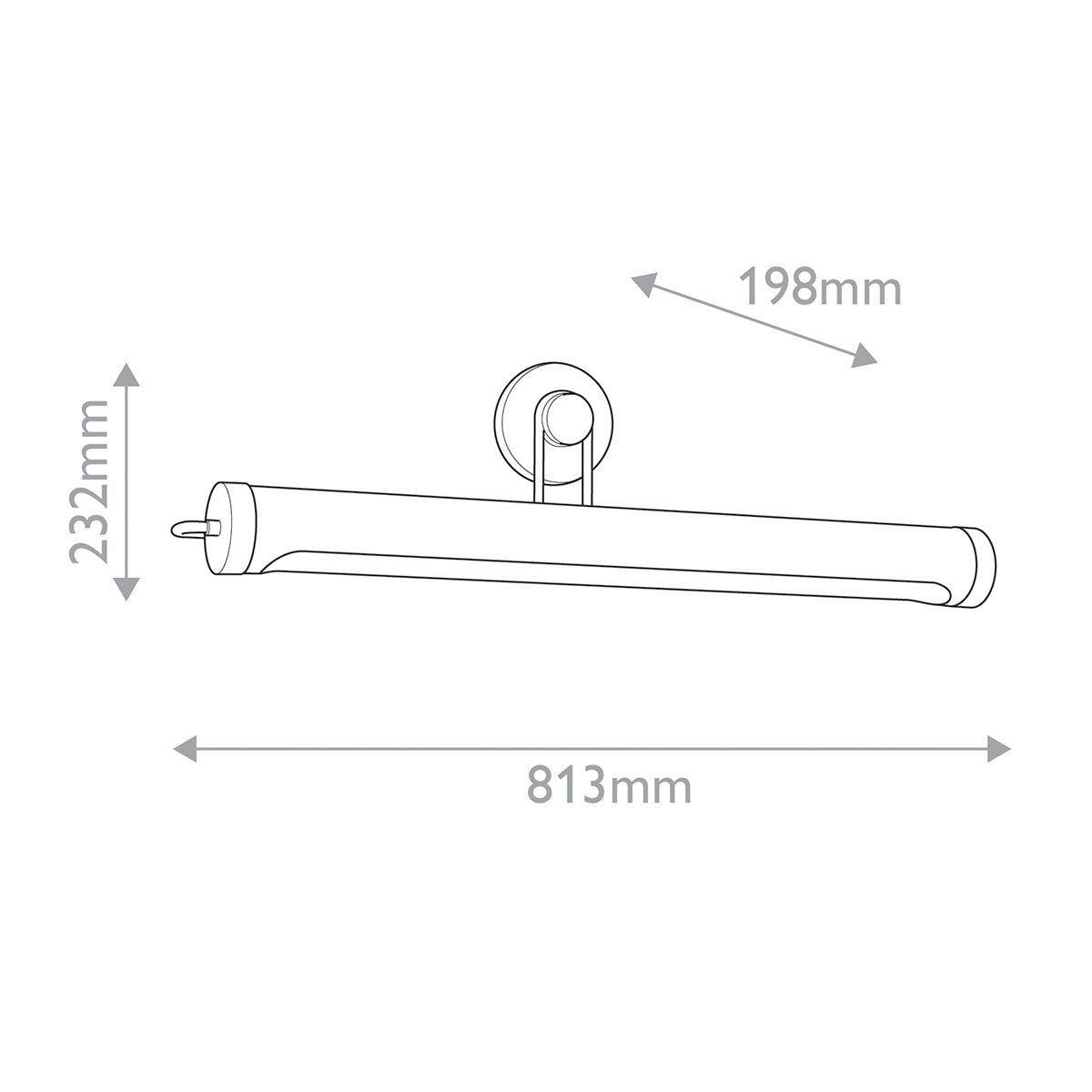 NÁSTENNÉ SVIETIDLO, 23,2/81,3/19,8 cm - bronzová, Konventionell, kov (23,2/81,3/19,8cm) - Elstead Lighting