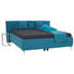 POLSTERBETT 180/200 cm - Petrol/Alufarben, Design, Textil/Metall (180/200cm) - Novel