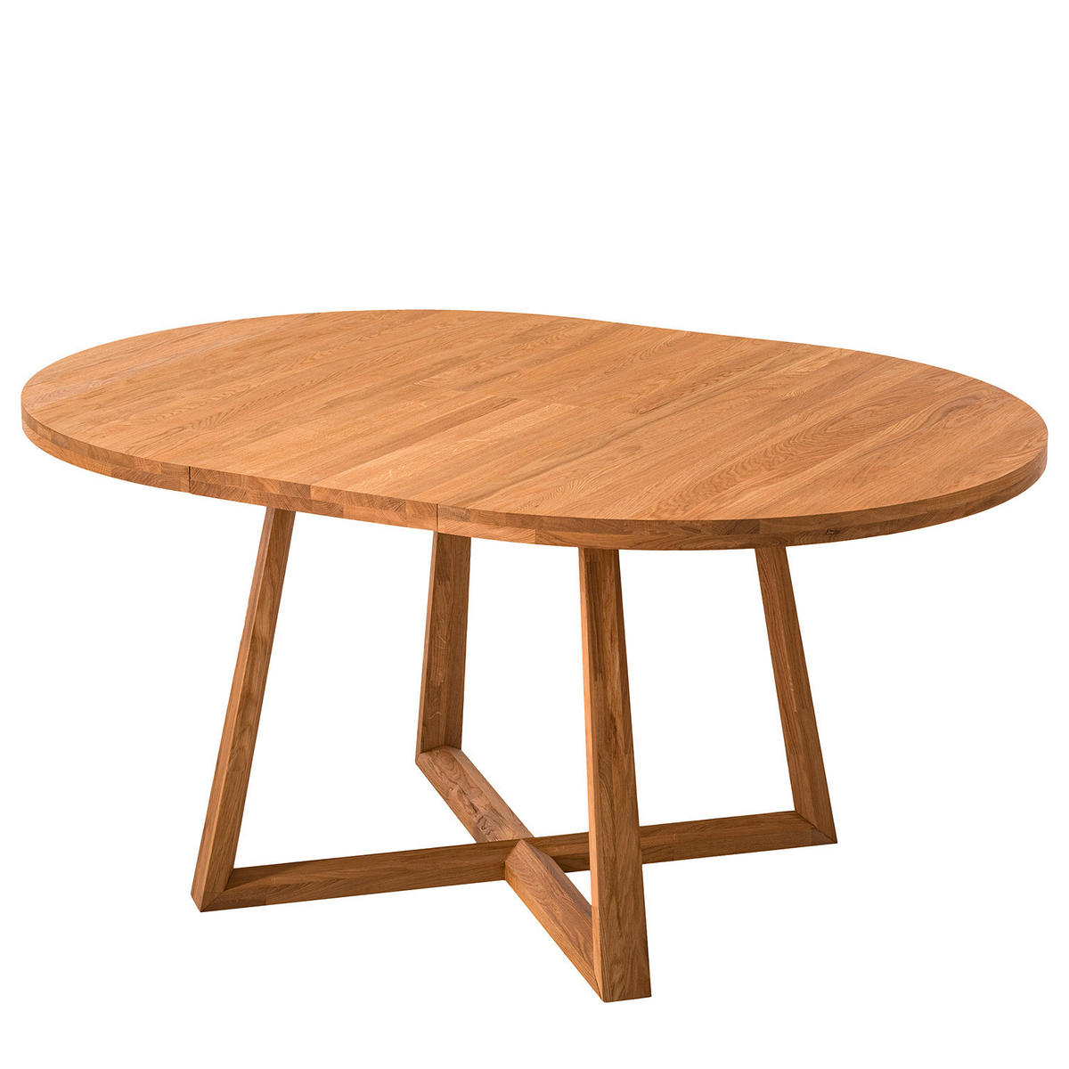 ESSTISCH in Holz 120-160/120/75 cm  - Wildeiche, Natur, Holz (120-160/120/75cm) - home24