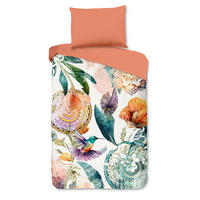 BETTWÄSCHE HIP Satin 140/200 cm  - Koralle/Multicolor, Design, Textil (140/200cm)