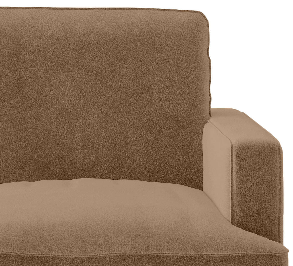 ECKSOFA in Flachgewebe Braun  - Dunkelgelb/Schwarz, Design, Textil/Metall (202/250cm) - Livetastic