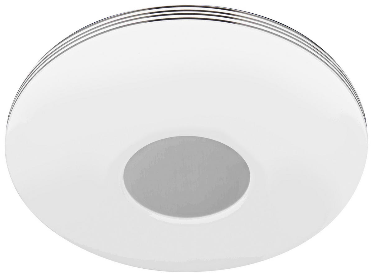 PLAFONIERĂ CU LED - alb/culoare crom, Basics, plastic/metal (34/10cm) - Novel