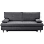 SCHLAFSOFA Chenille Graphitfarben  - Schwarz/Graphitfarben, KONVENTIONELL, Holz/Textil (212/97/105cm) - Carryhome