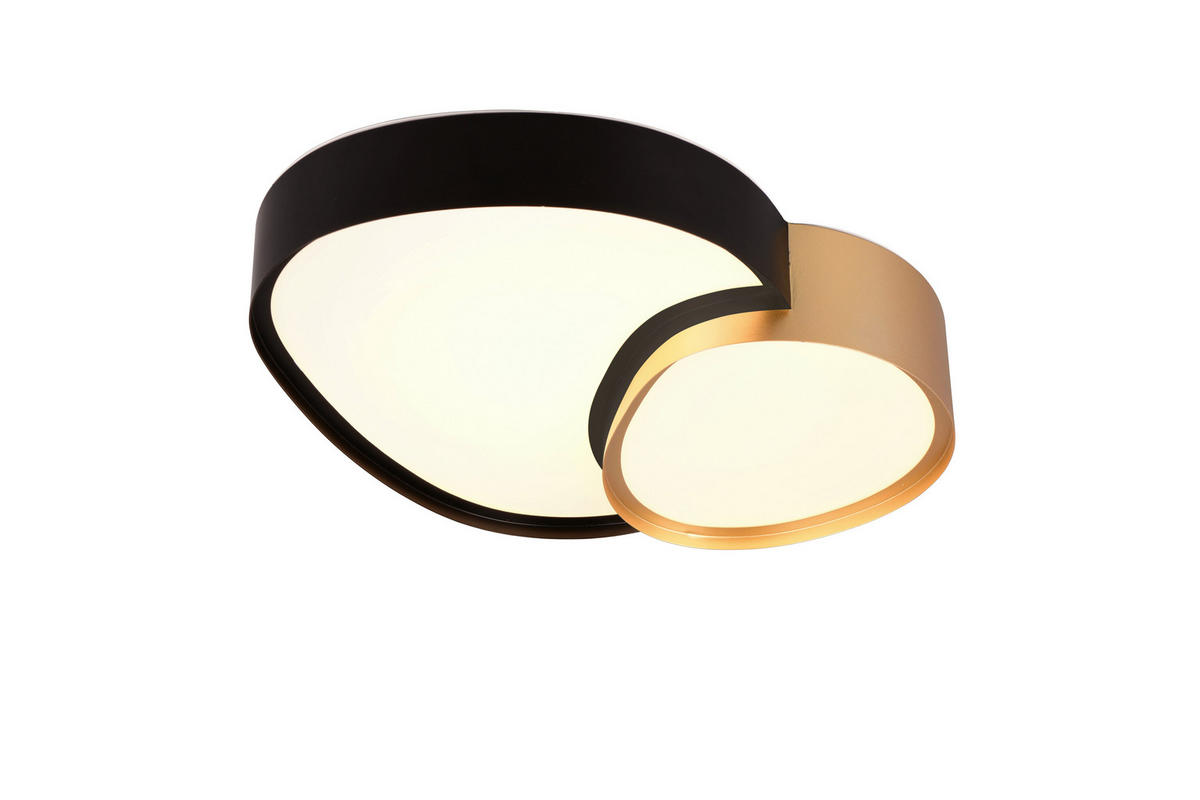 STROPNÍ LED SVÍTIDLO, 11,5/43,5/36 cm - černá/barvy zlata, Basics, kov (11,5/43,5/36cm)