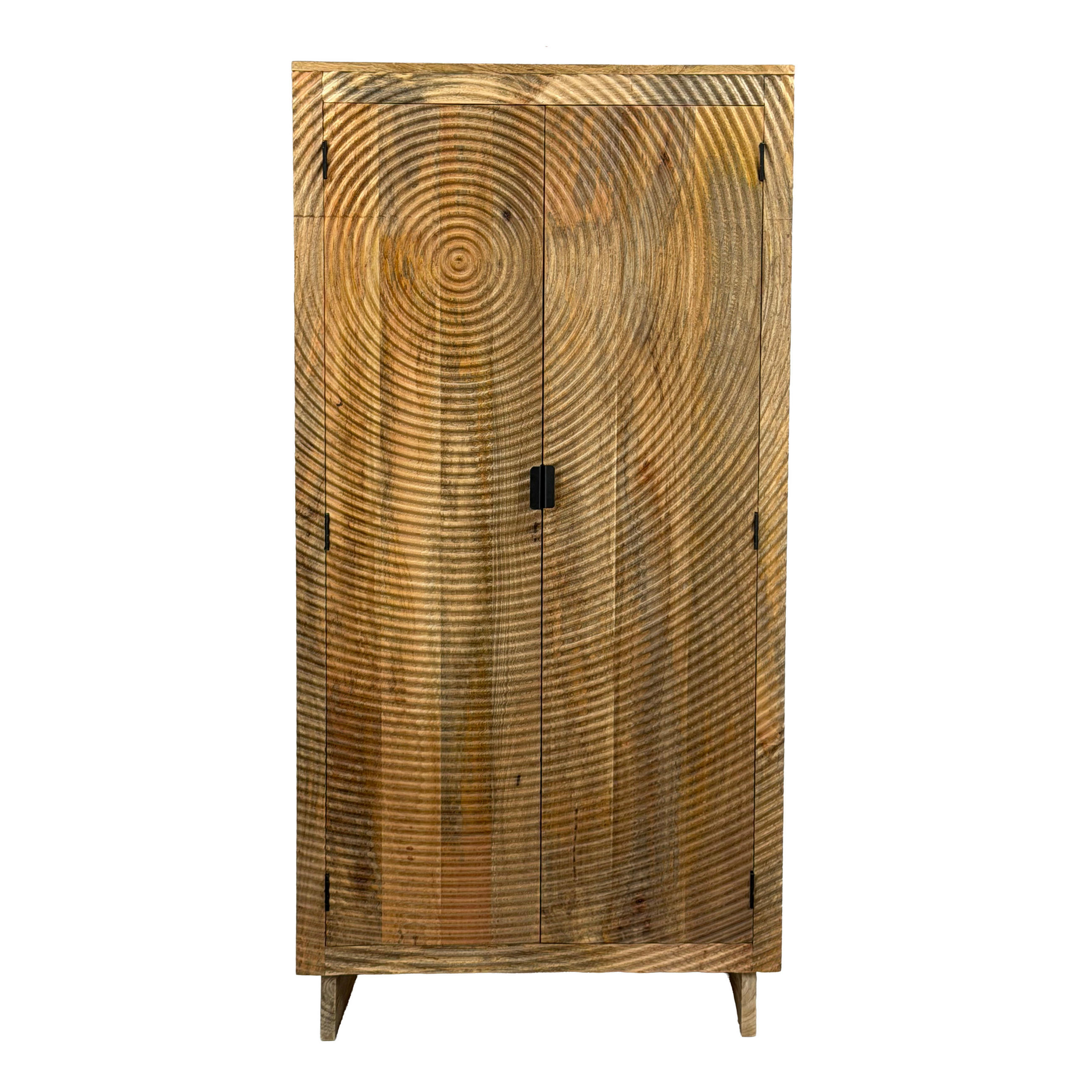 MEHRZWECKSCHRANK 90/47/180 cm  - Schwarz/Braun, Design, Holz/Metall (90/47/180cm) - Livetastic