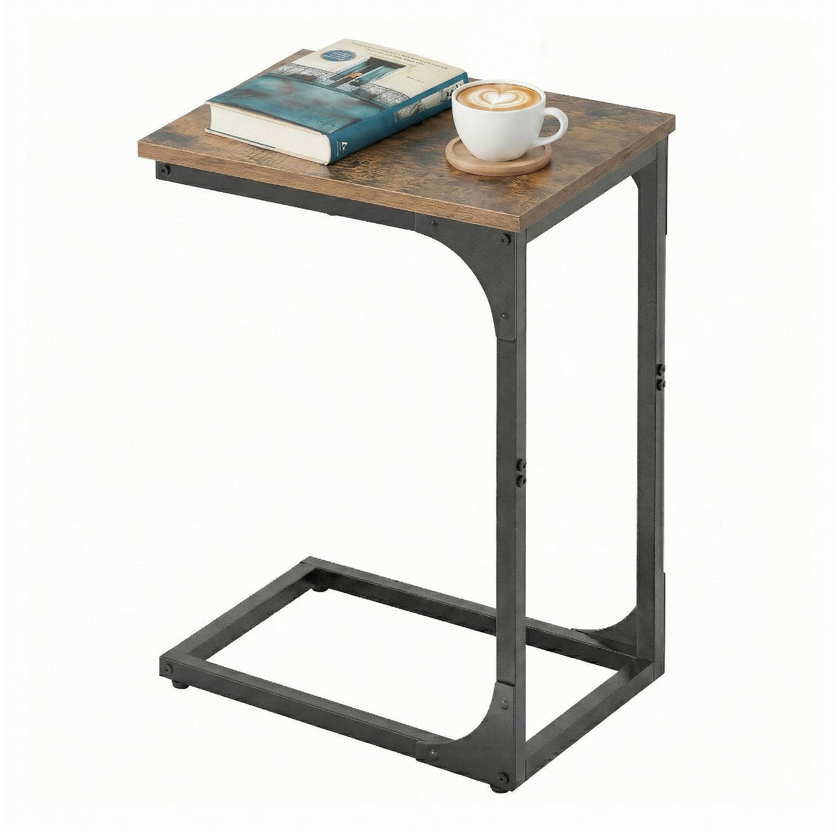 BEISTELLTISCH 40/30/62 cm Braun, Schwarz rechteckig  - Schwarz/Braun, KONVENTIONELL, Holzwerkstoff/Metall (40/30/62cm) - Boxxx