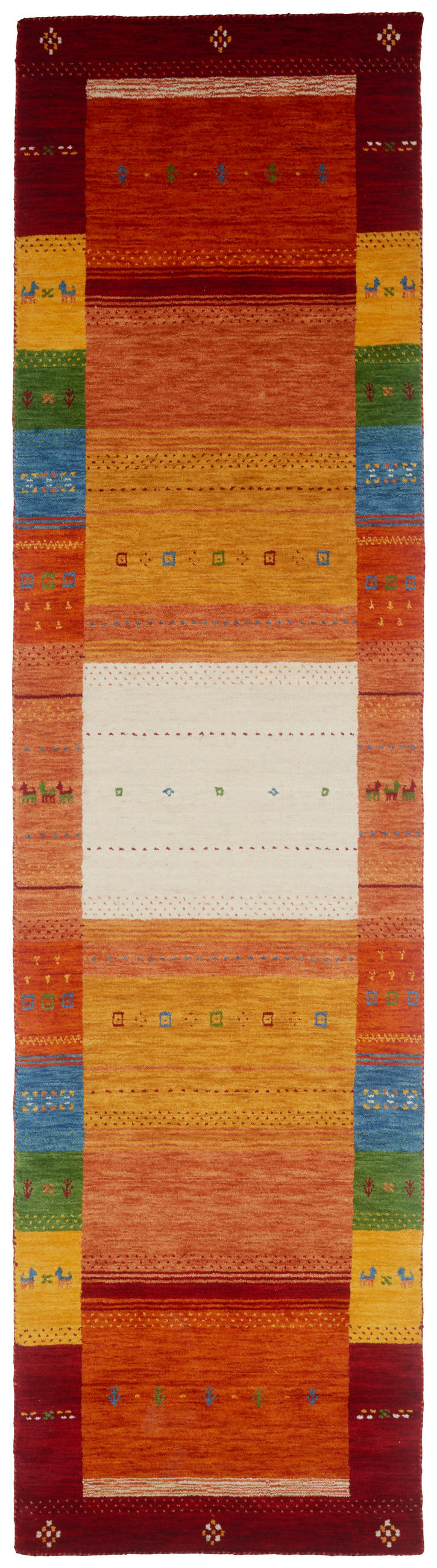 ORIENTTEPPICH 80/300 cm Sehnsucht nach Eden  - Rot/Multicolor, Lifestyle, Textil (80/300cm) - Cazaris