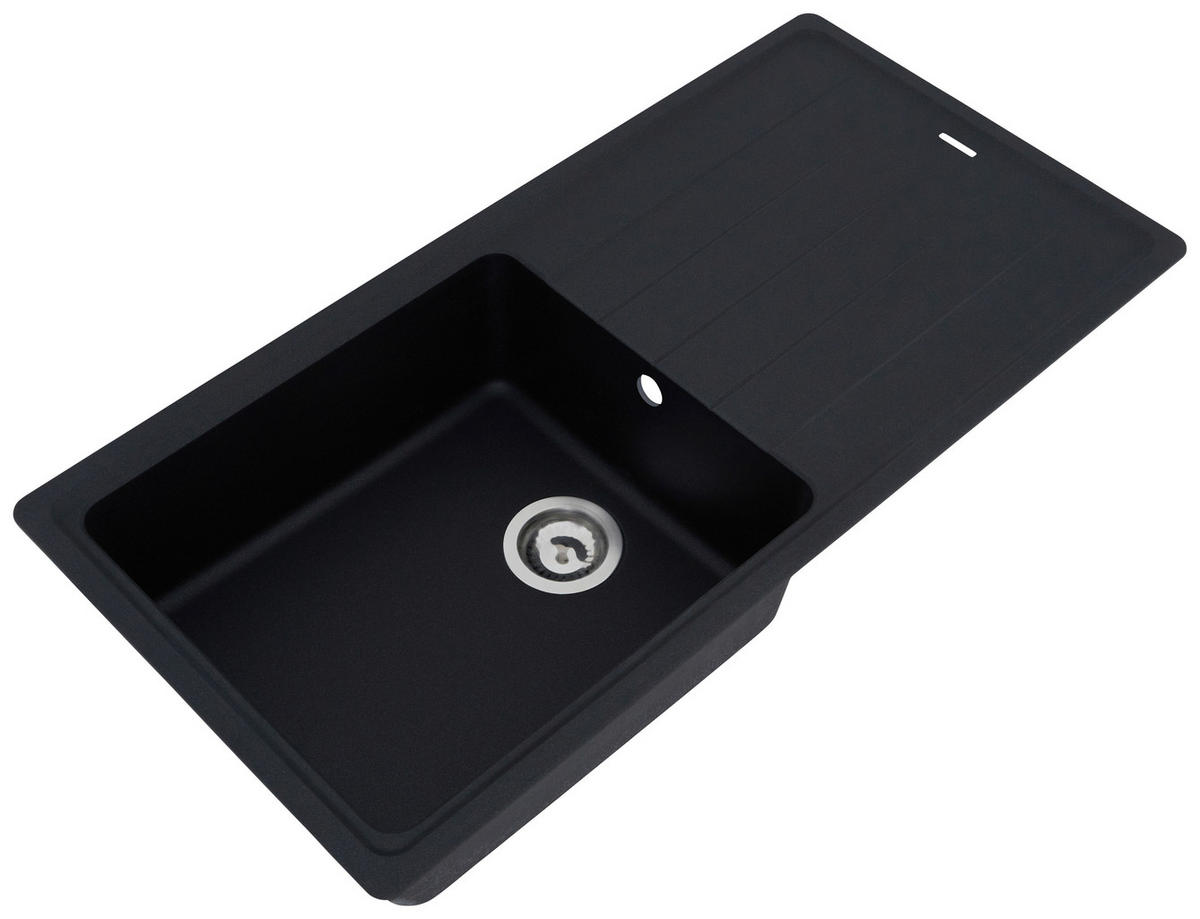 SPÜLE 1725COLUMBIA100X50S  - Schwarz, Trend, Stein (100/18,5/50cm) - Respekta