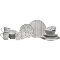 KOMBISERVICE Grau, Weiß Sendai 16-teilig 4 Personen  - Weiß/Grau, KONVENTIONELL, Keramik (31/30/31cm) - Ritzenhoff Breker