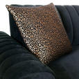 BIGSOFA in Samt Schwarz  - Goldfarben/Schwarz, Trend, Textil/Metall (235/90/100cm) - Carryhome