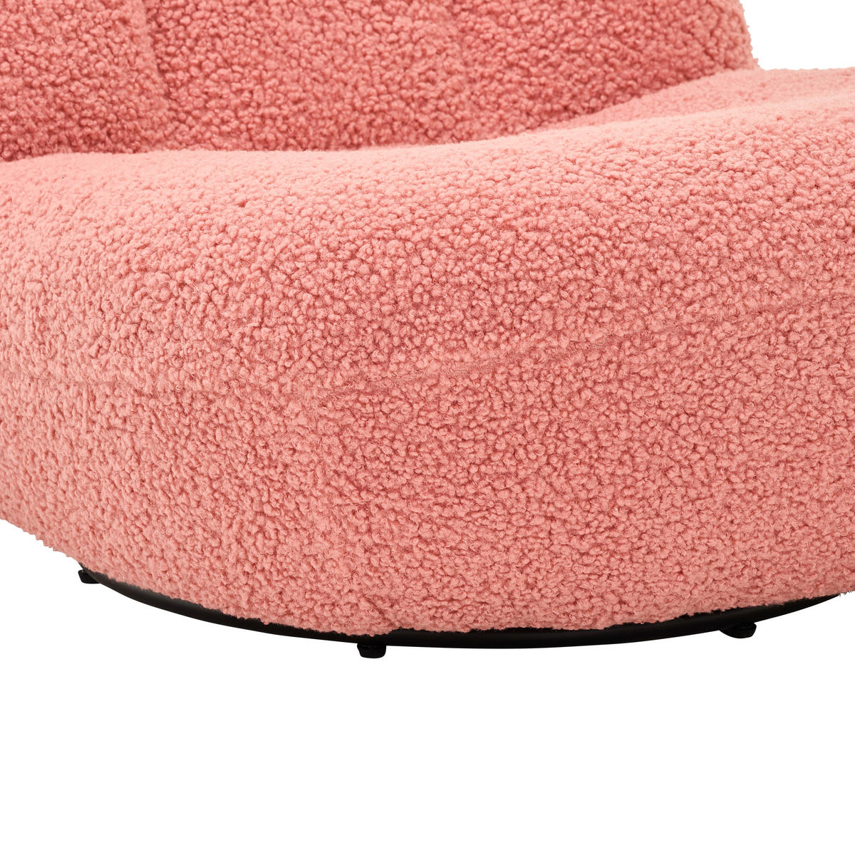 SESSEL Bouclé Koralle    - Koralle/Schwarz, MODERN, Textil/Metall (74/67/93cm) - MID.YOU