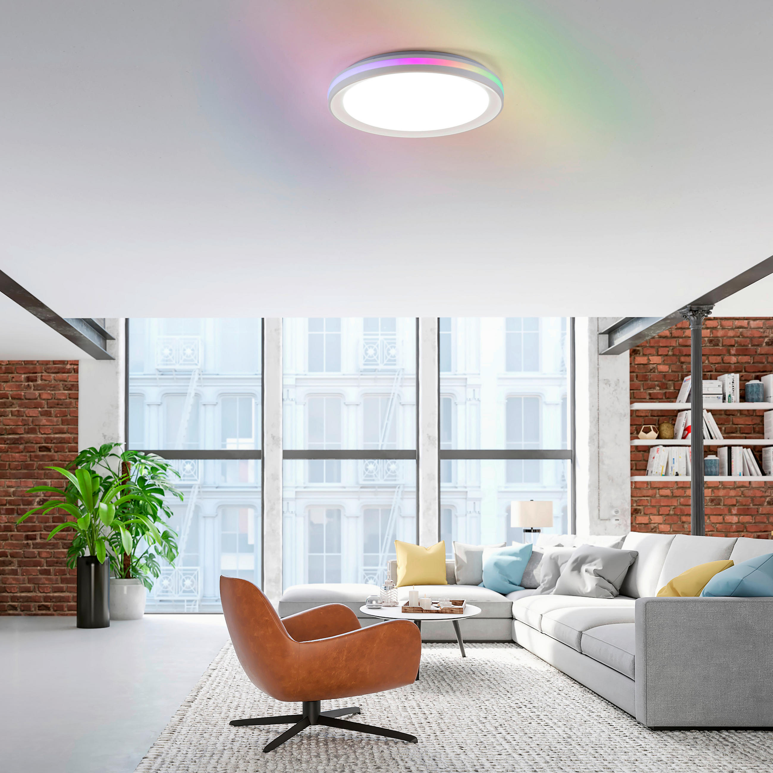 LED-DECKENLEUCHTE Ribbon 40/6,5 cm   - Weiß, KONVENTIONELL, Kunststoff/Metall (40/6,5cm)