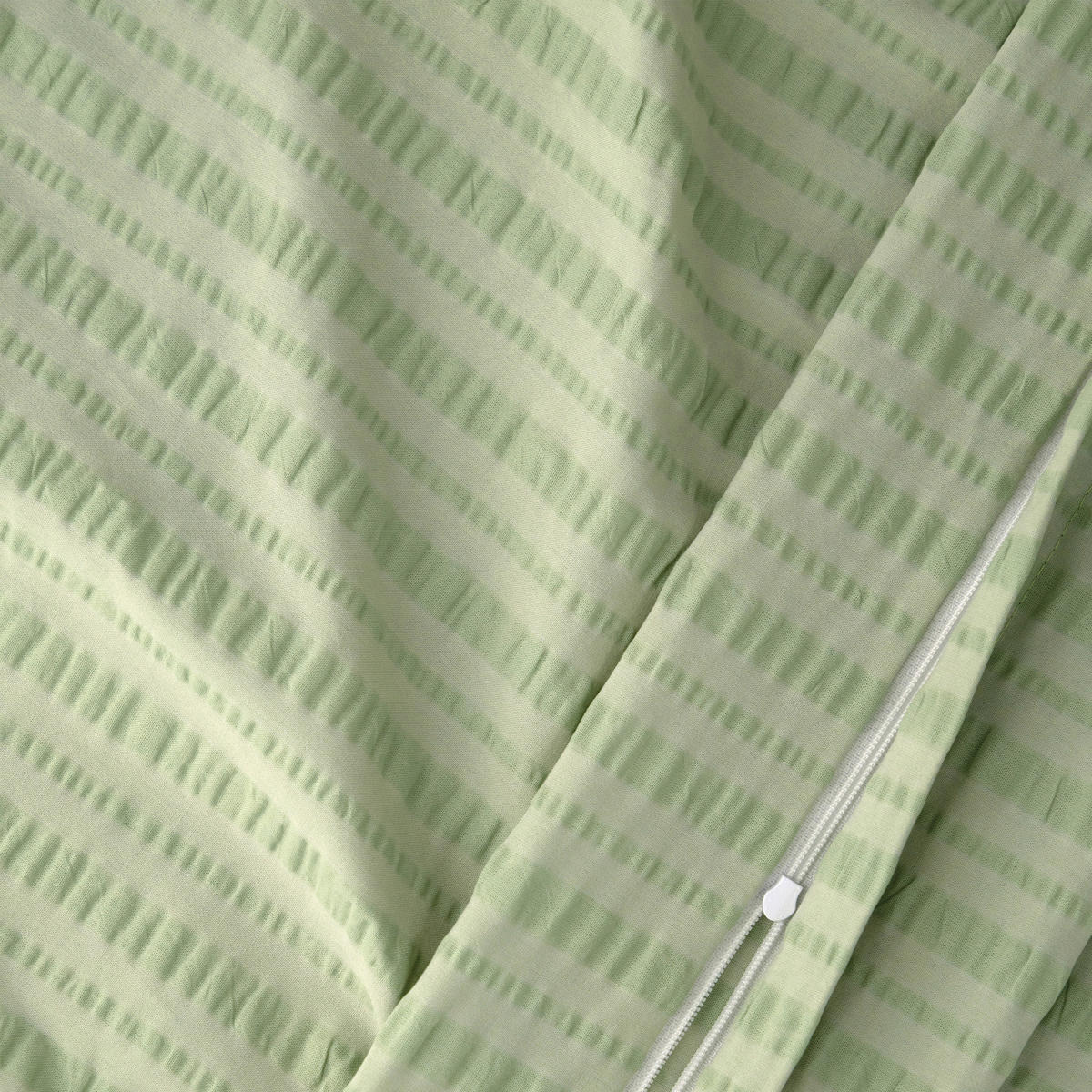 BETTWÄSCHE Seersucker 140/200 cm  - Salbeigrün, Basics, Textil (140/200cm) - Florella