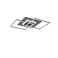 LED-DECKENLEUCHTE    61/61/8 cm  - Schwarz, Design, Holz/Stein (61/61/8cm)