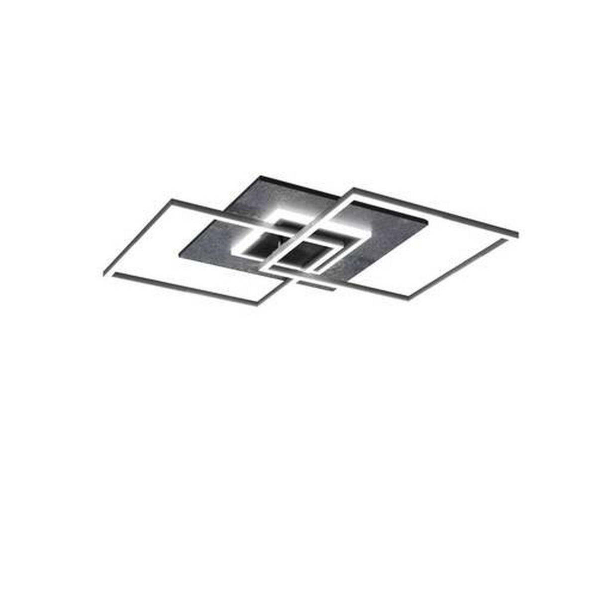 LED-DECKENLEUCHTE    61/61/8 cm  - Schwarz, Design, Holz/Stein (61/61/8cm)