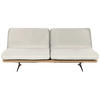 SCHLAFSOFA Weiß Echtleder  - Beige/Schwarz, Design, Leder/Holz (204/92/90cm) - Dieter Knoll